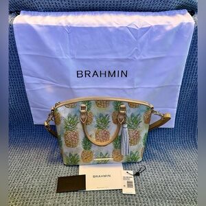Brahmin Duxbury Multi Pompano Leather Satchel